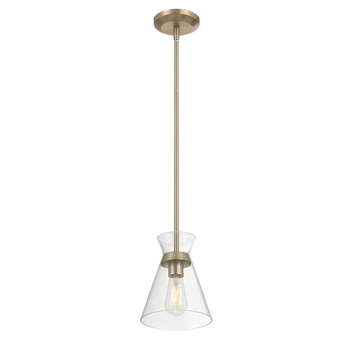 Millennium Lighting Amarella 1 Light 9" Pendant, Modern Gold/Clear - 69001-MG