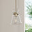 Millennium Lighting Amarella 1 Light 9" Pendant, Modern Gold/Clear