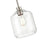 Millennium Asheville 1 Light 47.5" Semi-Flush Mount, Nickel/Clear