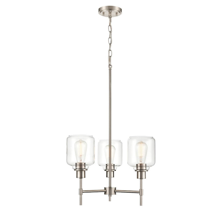 Millennium Asheville 3 Light 29.5" Mini-Pendant Light, Satin Nickel