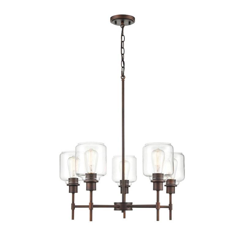 Millennium Asheville 5 Light 29.5" Mini-Pendant, Rubbed Bronze -