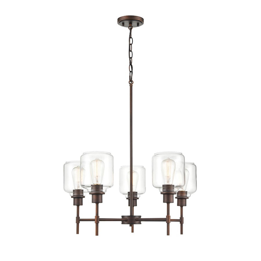 Millennium Asheville 5 Light 29.5" Mini-Pendant, Rubbed Bronze -