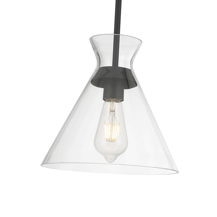Millennium Lighting Amarella 1 Light 10" Pendant, Matte Black/Clear