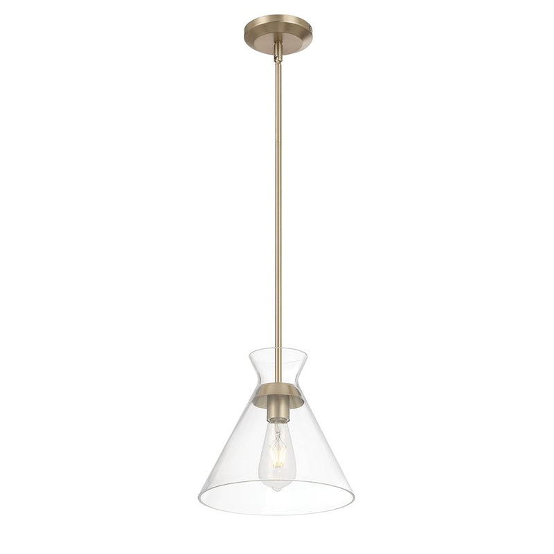 Millennium Lighting Amarella 1 Light 10" Pendant, Modern Gold/Clear - 69101-MG