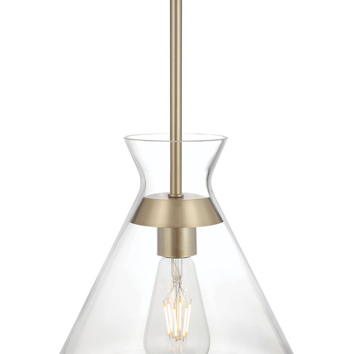 Millennium Lighting Amarella 1 Light 10" Pendant, Modern Gold/Clear