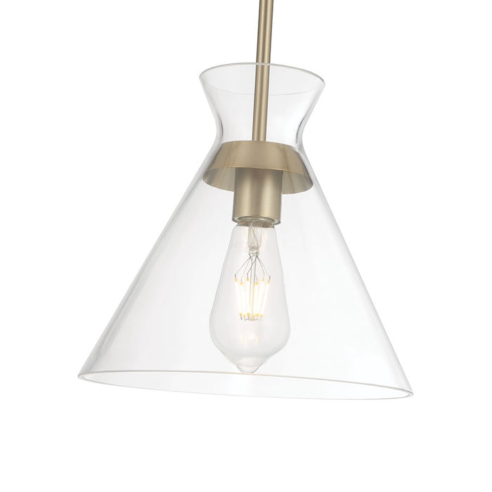 Millennium Lighting Amarella 1 Light 10" Pendant, Modern Gold/Clear