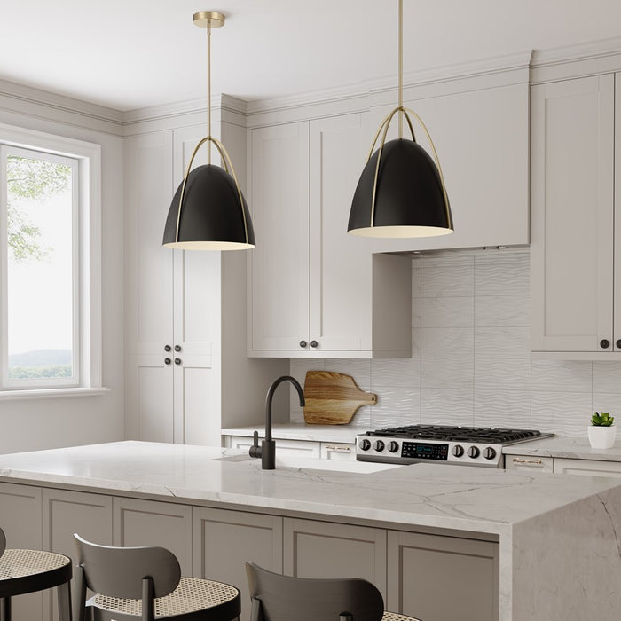 Millennium Lighting Pomelle 1 Light Pendant, Matte Black
