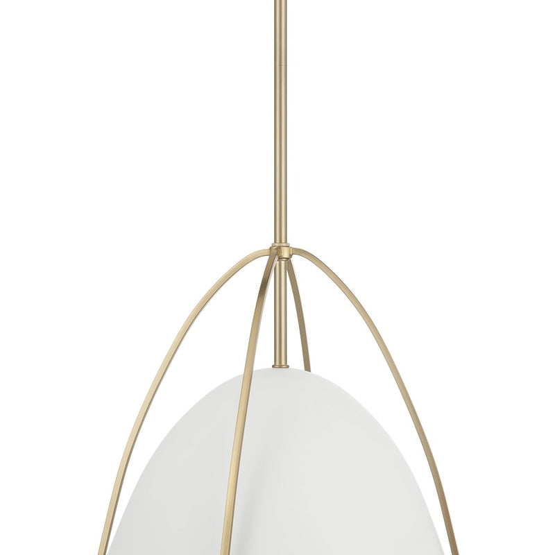 Millennium Lighting Pomelle 1 Light Pendant, Matte White