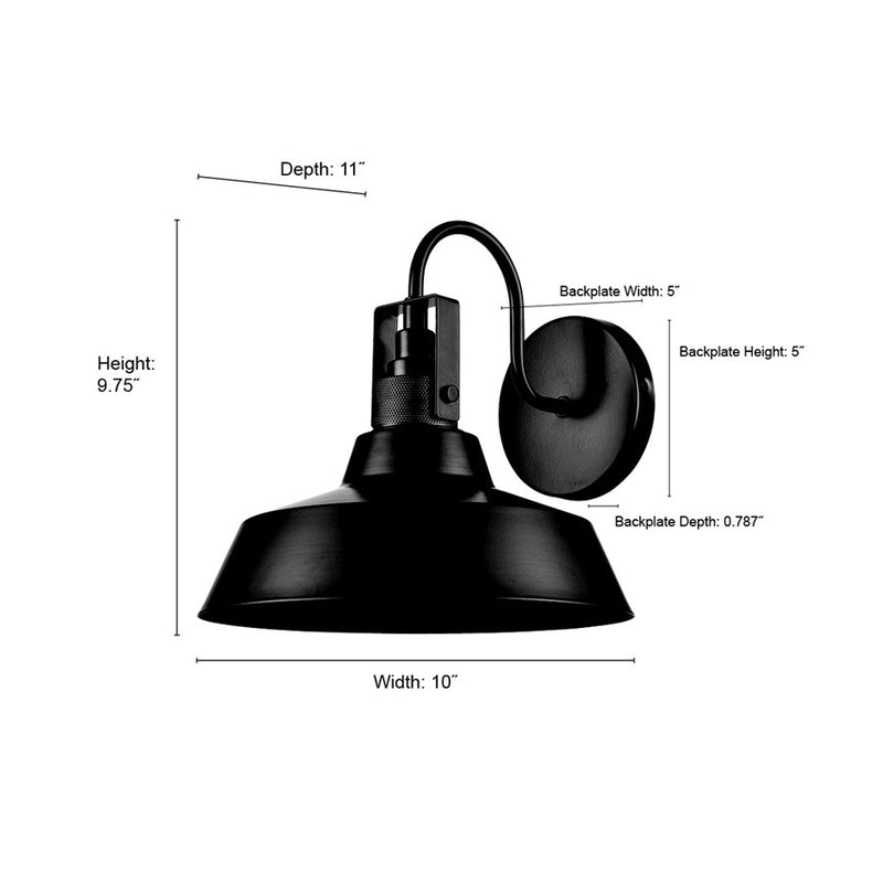Millennium Lighting Axell 1Lt 10" Outdoor Wall Sconce, Black