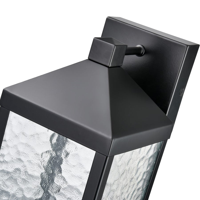 Millennium Lighting Aaron 12" Outdoor Wall Sconce, Black/Clear