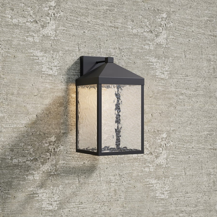 Millennium Lighting Aaron 12" Outdoor Wall Sconce, Black/Clear