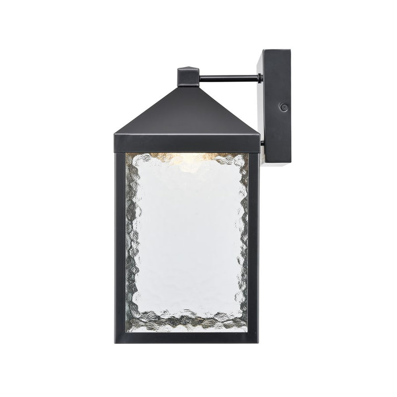 Millennium Lighting Aaron 15" Outdoor Wall Sconce, Black/Clear