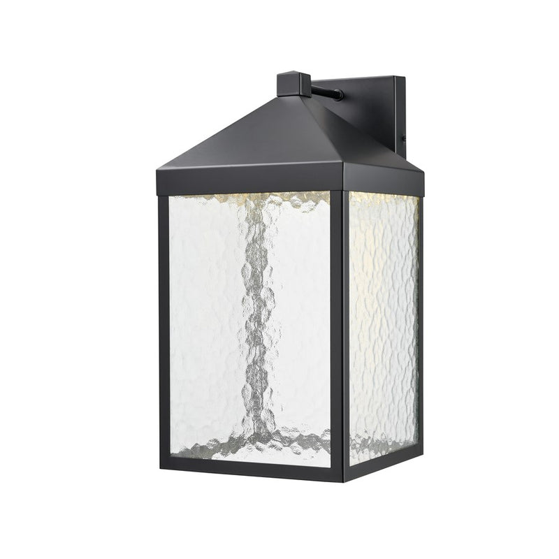 Millennium Lighting Aaron 18" Outdoor Wall Sconce, Black/Clear