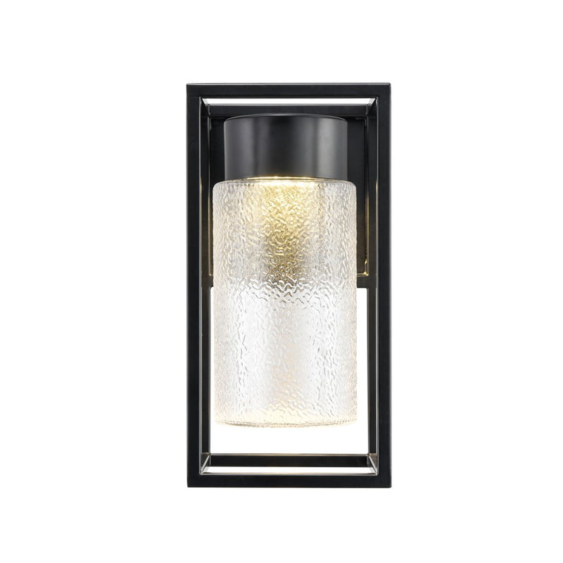 Millennium Lighting Outdoor Wall Sconce, Powder Coated Black/Clear - 73001-PBK