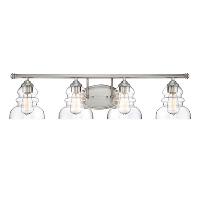 Millennium Brighton 4 Light 8" Vanity Light, Satin Nickel
