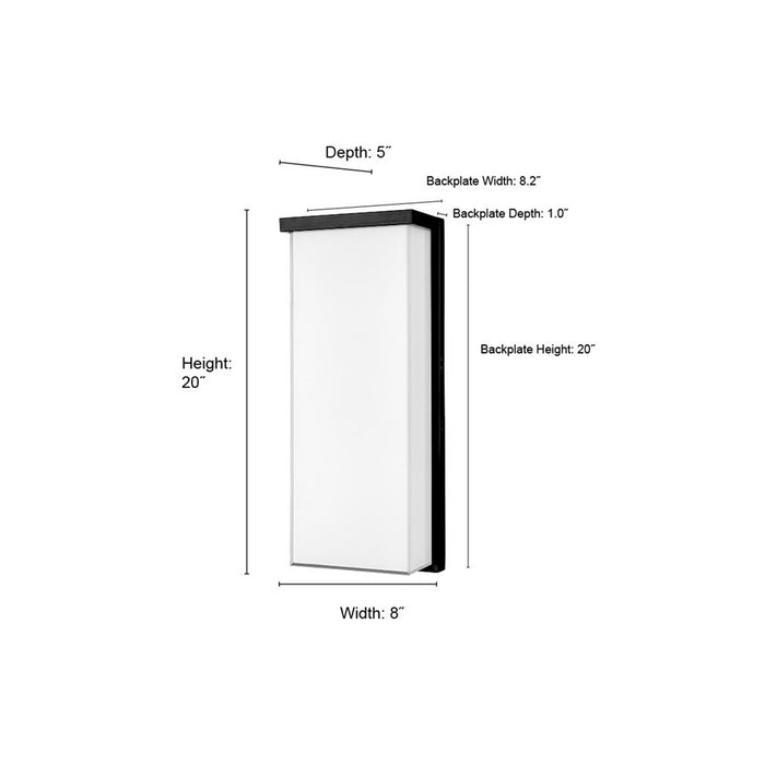 Millennium Lighting Sommar Outdoor LED Wall Sconce, Black/White