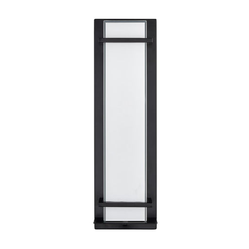 Millennium Lighting 20" Outdoor LED Wall Sconce/Square, Black/White - 75201-PBK