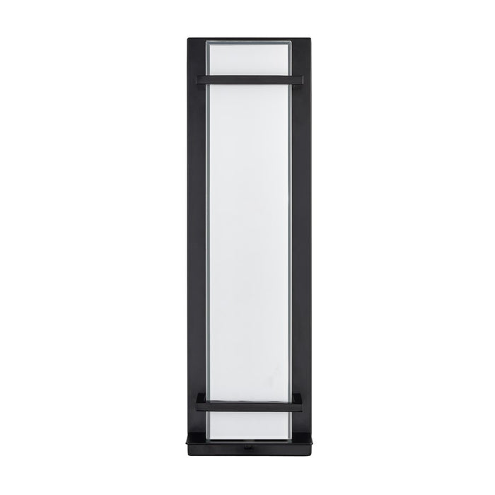 Millennium Lighting 20" Outdoor LED Wall Sconce/Square, Black/White - 75201-PBK