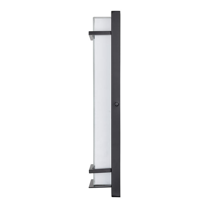 Millennium Lighting 20" Outdoor LED Wall Sconce/Square, Black/White