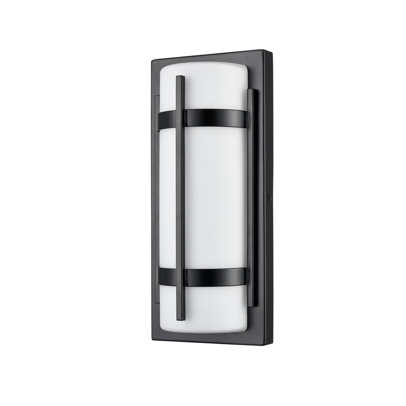 Millennium Lighting 13" Outdoor LED Wall Sconce, Black/White