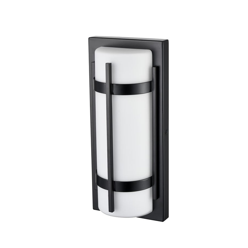 Millennium Lighting 13" Outdoor LED Wall Sconce, Black/White