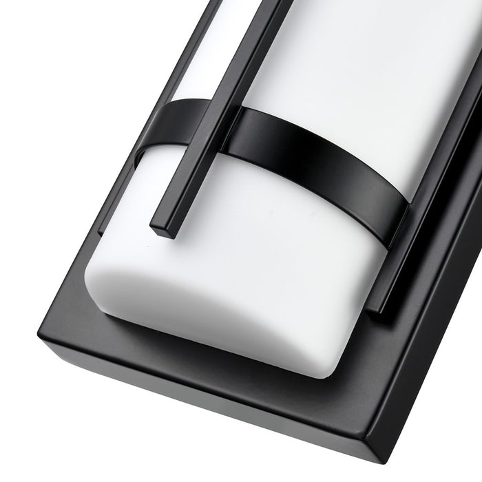 Millennium Lighting 13" Outdoor LED Wall Sconce, Black/White