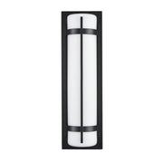 Millennium Lighting 20" Outdoor LED Wall Sconce/Round, Black/White - 76101-PBK