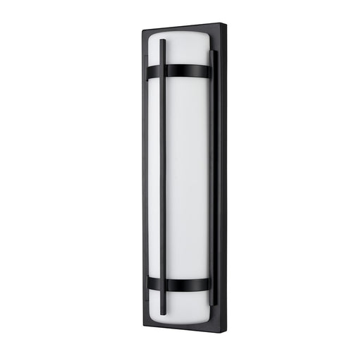 Millennium Lighting 20" Outdoor LED Wall Sconce/Round, Black/White