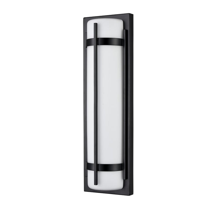 Millennium Lighting 20" Outdoor LED Wall Sconce/Round, Black/White