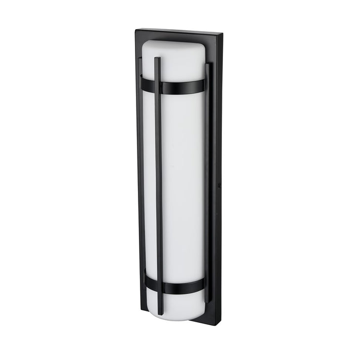 Millennium Lighting 20" Outdoor LED Wall Sconce/Round, Black/White