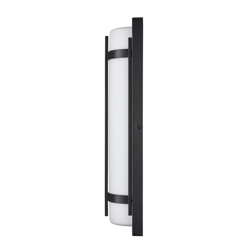 Millennium Lighting 20" Outdoor LED Wall Sconce/Round, Black/White