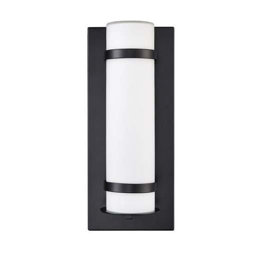 Millennium Lighting Outdoor Wall Sconce, Powder Coated Black/White - 77001-PBK