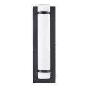 Millennium Lighting Outdoor LED Wall Sconce, Black/White - 77101-PBK