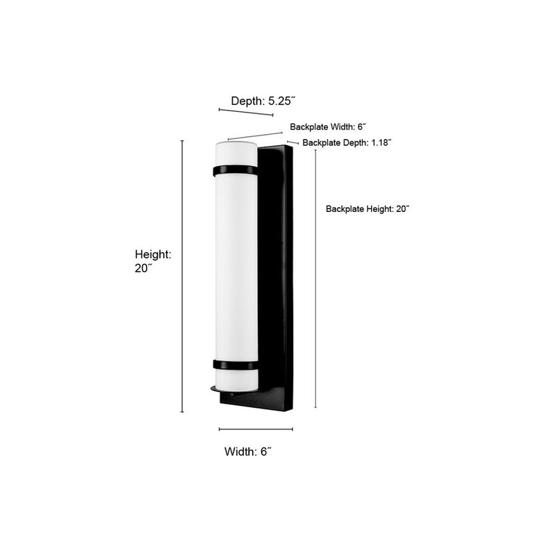 Millennium Lighting Outdoor LED Wall Sconce, Black/White