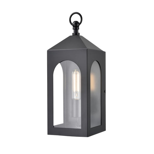 Millennium Lighting Bratton 1Lt Outdoor Wall Sconce, Black/Clear