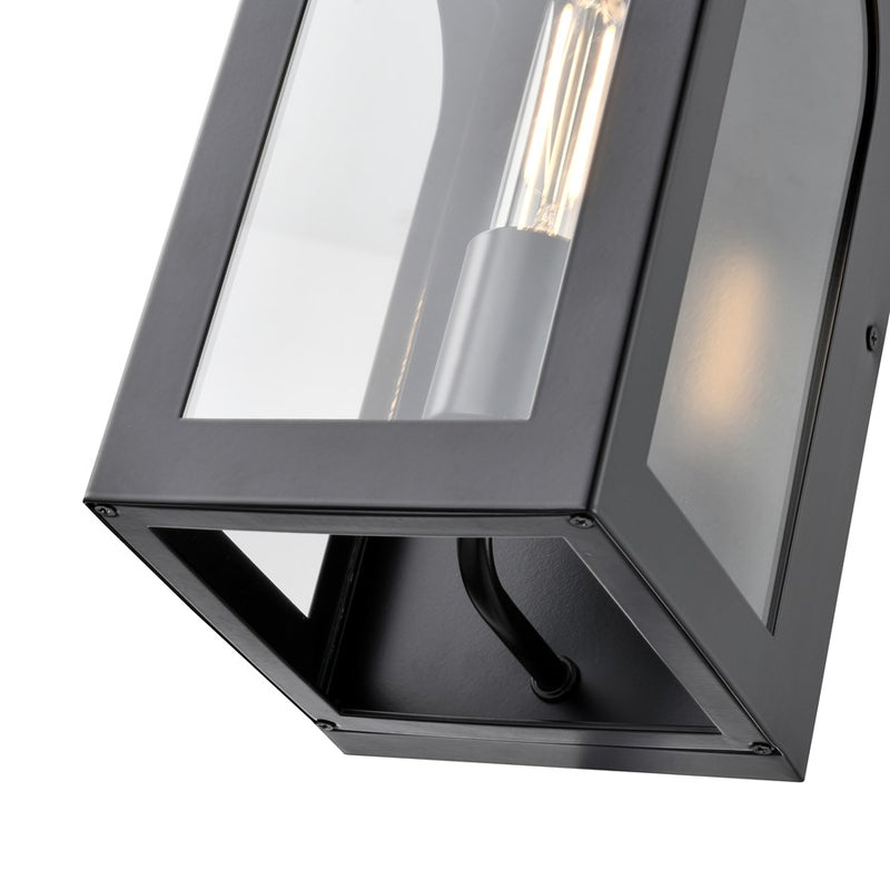 Millennium Lighting Bratton 1Lt Outdoor Wall Sconce, Black/Clear