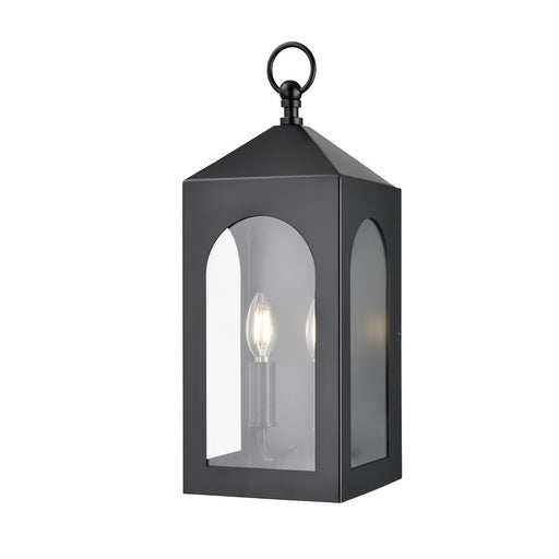 Millennium Lighting Bratton 2Lt 19" Outdoor Wall Sconce, Black/Clear