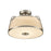 Millennium Lighting Semi Flush Mount, Nickel/White Linen