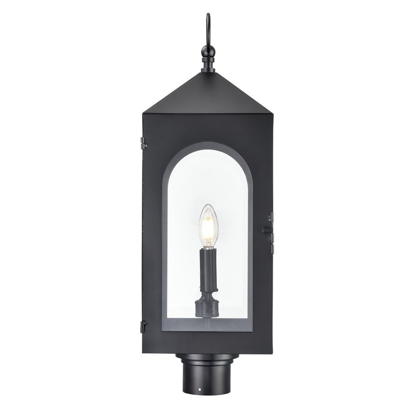 Millennium Lighting Bratton 2Lt Outdoor Post Light, Black/Clear