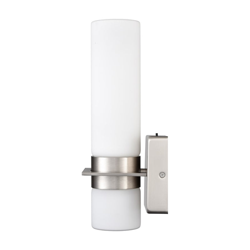 Millennium Selectable LED Outdoor Wall Sconce, Nickel/White