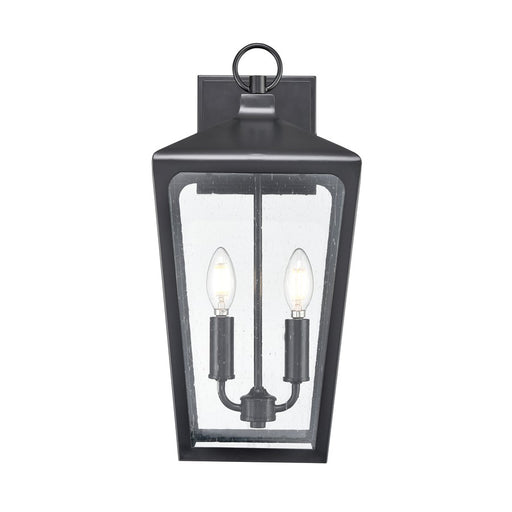 Millennium Lighting Brooks 2Lt 19" Outdoor Wall Sconce, Black/Clear - 7912-PBK