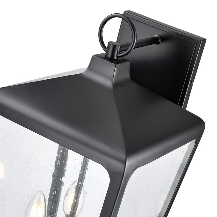 Millennium Lighting Brooks 3Lt Outdoor Wall Sconce, Black/Clear