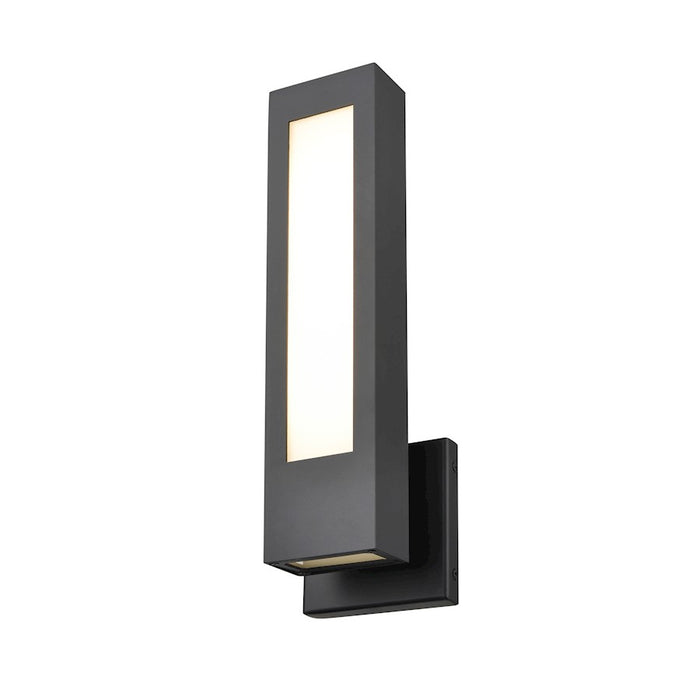 Millennium Lighting 1 Light LED Outdoor Wall Mount, Black/Front glass