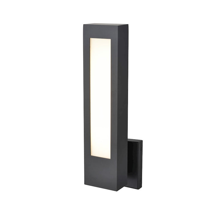 Millennium Lighting 1 Light LED Outdoor Wall Mount, Black/Front glass