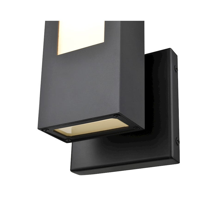 Millennium Lighting 1 Light LED Outdoor Wall Mount, Black/Front glass