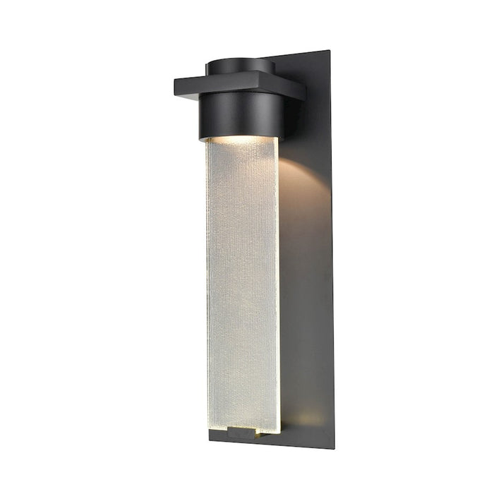 Millennium Lighting 1 Light LED Outdoor Wall Mount, PC Black/Clear