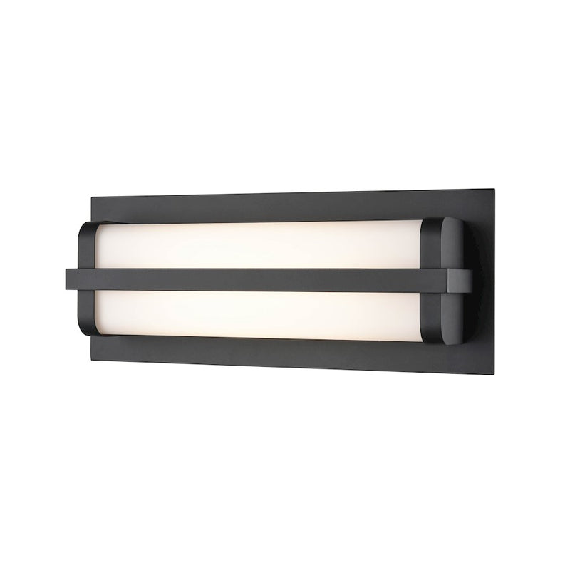 Millennium Lighting 1 Light LED Outdoor Wall Mount, PC Black/Opal