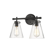 Millennium Lighting Aliza 2Lt Vanity, Black - 8122-MB