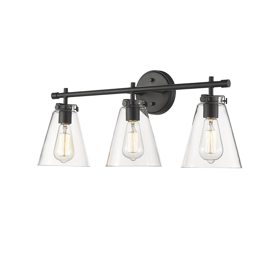 Millennium Lighting Aliza 3Lt Vanity, Black - 8123-MB