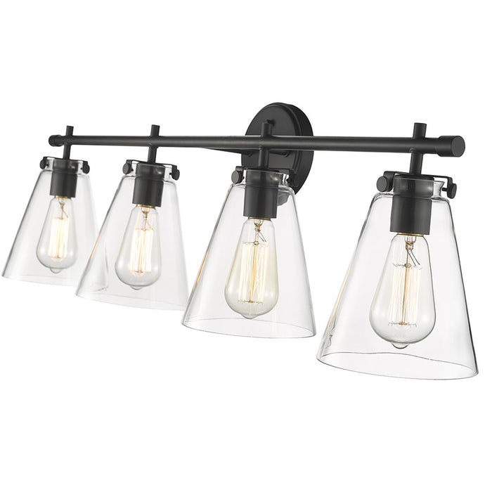 Millennium Lighting Aliza 4 Light Bathroom Vanity Light, Matte Black